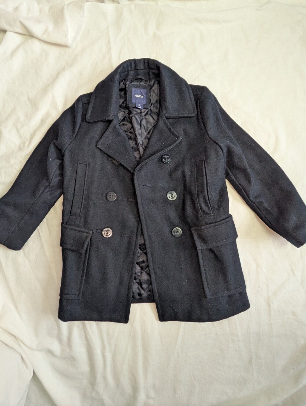Gap Kids Small 6/7 Navy Blue Wool Pea Coat